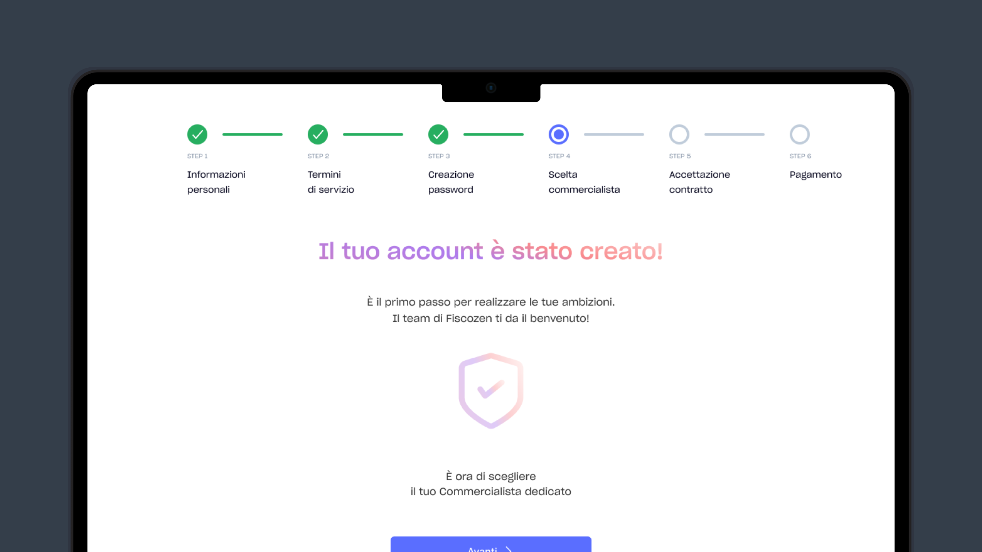 Fiscozen - Account created