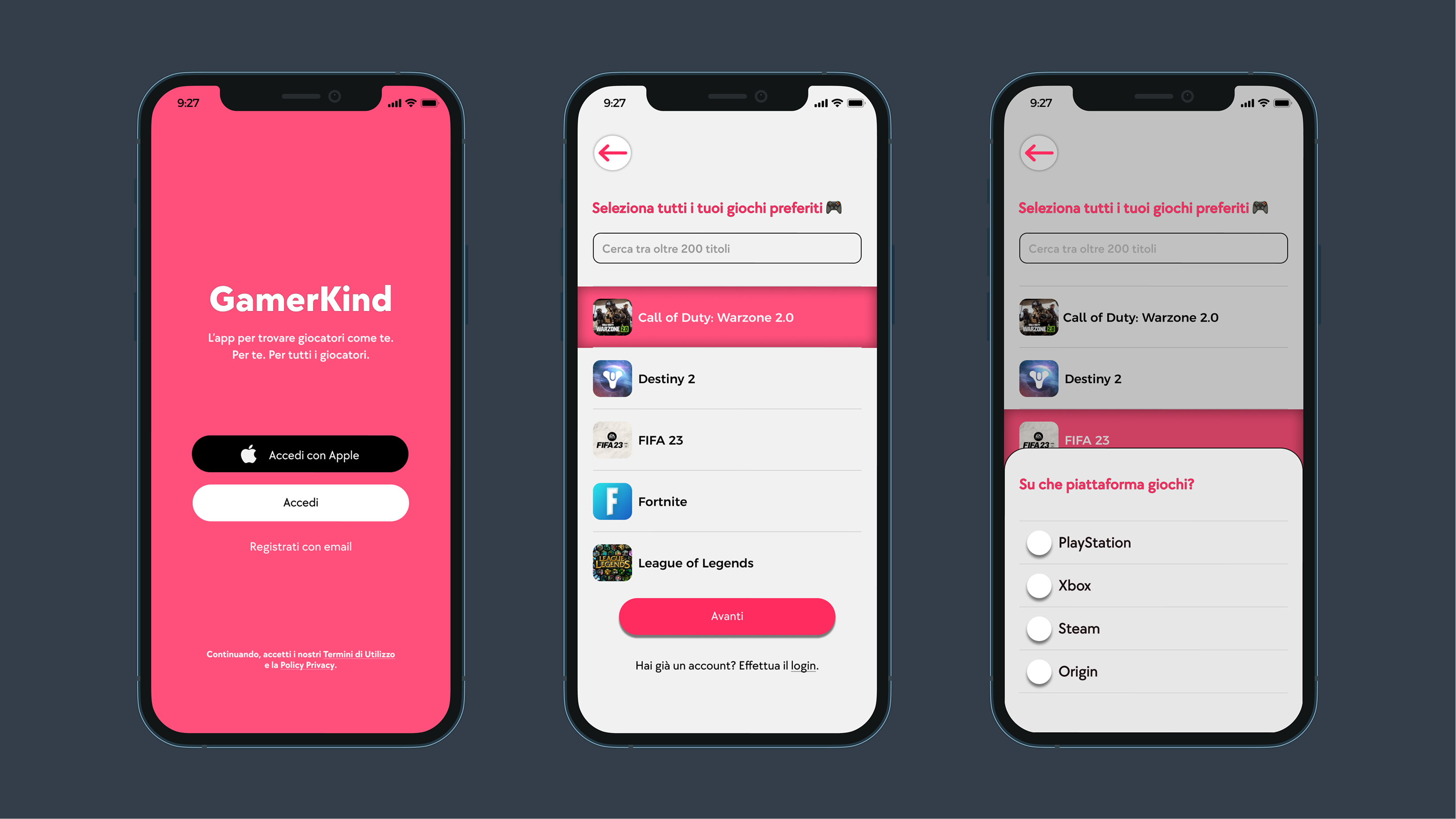 GamerKind - Onboarding